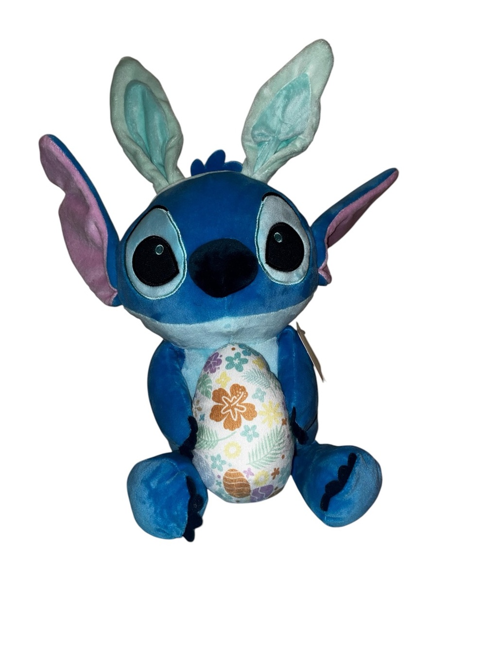 Disney Blue Stitch Plush with Pastel Easter Egg